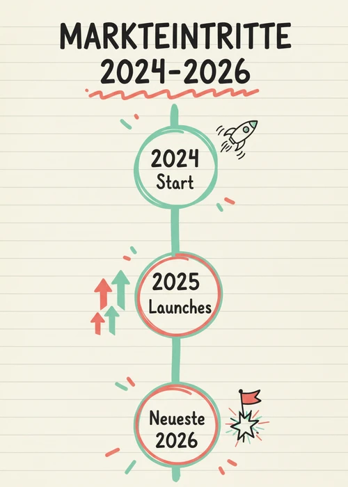 Markteintritte neuer Twint-Casinos von 2024 bis 2026: Start 2024, Launches 2025 und neueste 2026.