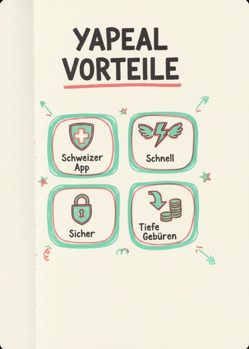 Yapeal-Vorteile im Twint-Casino: Schweizer App, schnell, sicher und tiefe Gebühren für Schweizer Spieler.